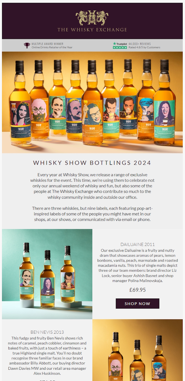 The Whisky Exchange Email Design