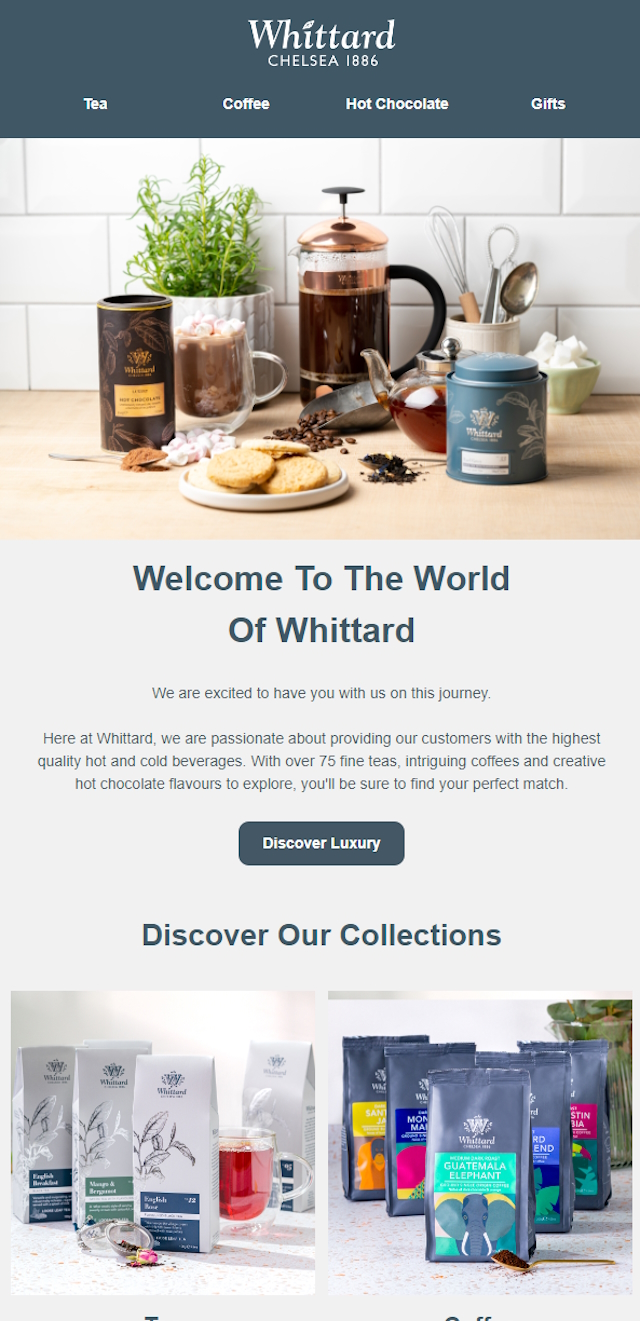 Whittard of Chelsea Email Design