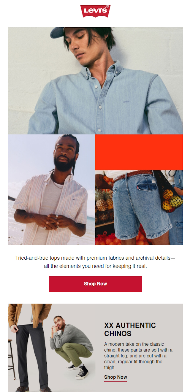 Levi’s Email Design