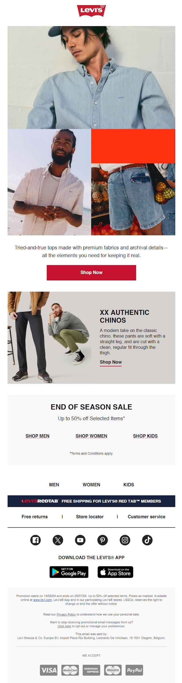 Levi’s Email Design