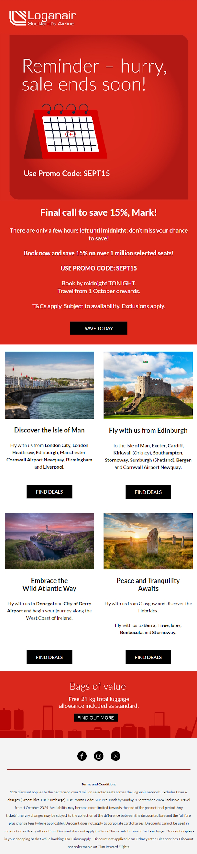 Loganair Email Design