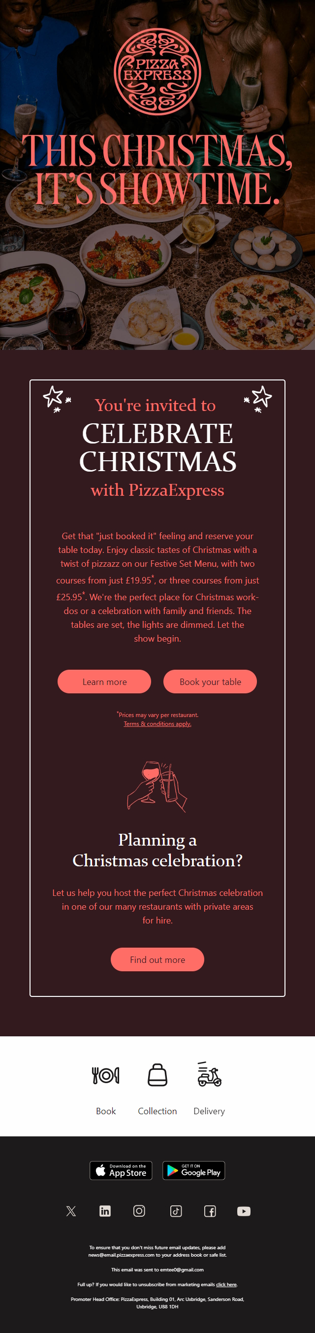 Pizza Express Email Design