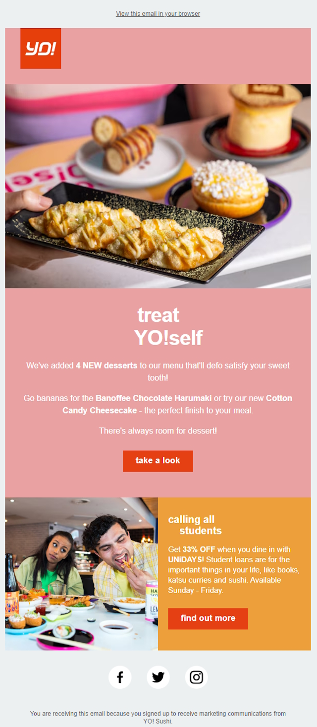 Yo Sushi Email Design