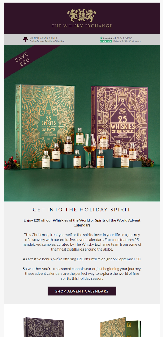 The Whisky Exchange Email Design