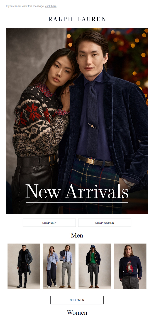 Ralph Lauren Email Design